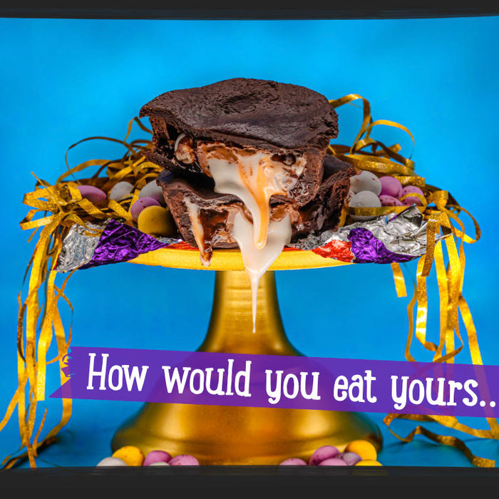 Cadbury's cream egg in a pie cut open and oozing out of the fill. Made by Chunk of Devon