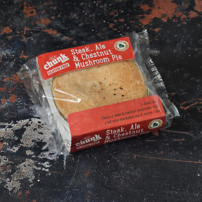 Gluten Free Steak, Ale & Chestnut Mushroom Pie