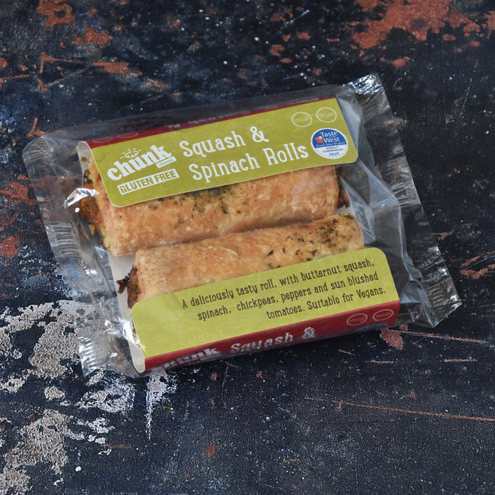 Gluten Free Squash & Spinach Rolls - Pack of 2 - Vegan