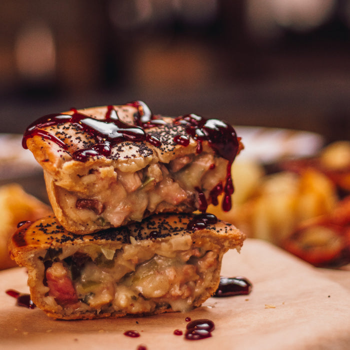 Original Turkey, Ham, Brie and Cranberry Pie