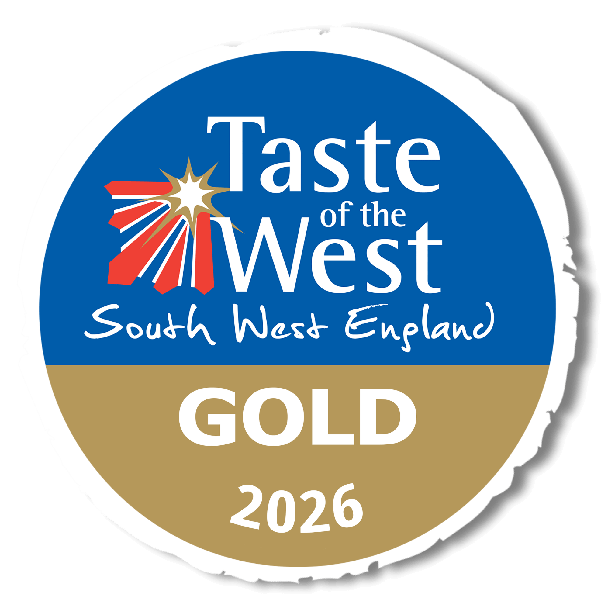 Taste of the West South West England Gold 2026 logo on a black background