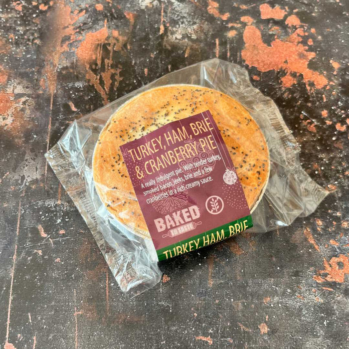 Gluten Free Turkey, Ham, Brie and Cranberry Pie