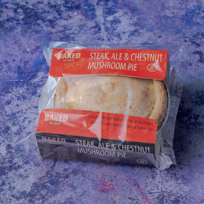Chunk Gluten Free Steak, Ale & Chestnut Mushroom Pie