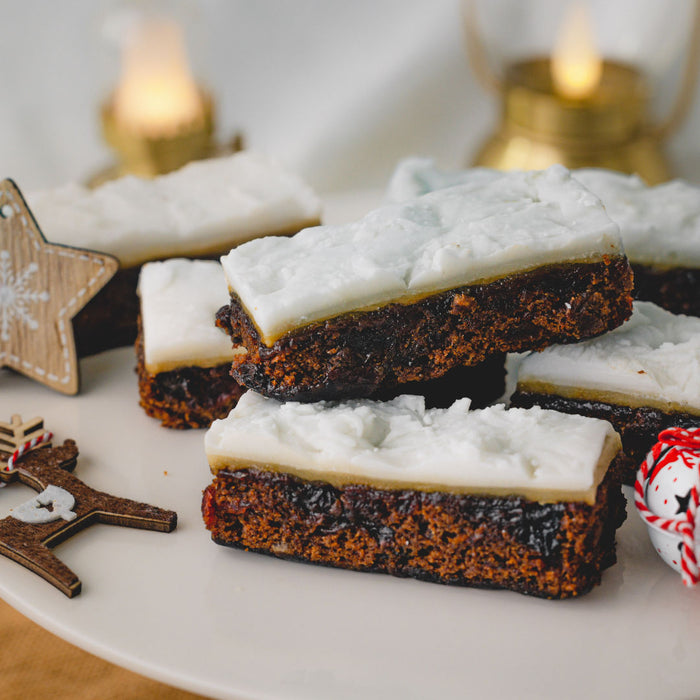 Gluten Free Christmas Cake Slice - Vegan